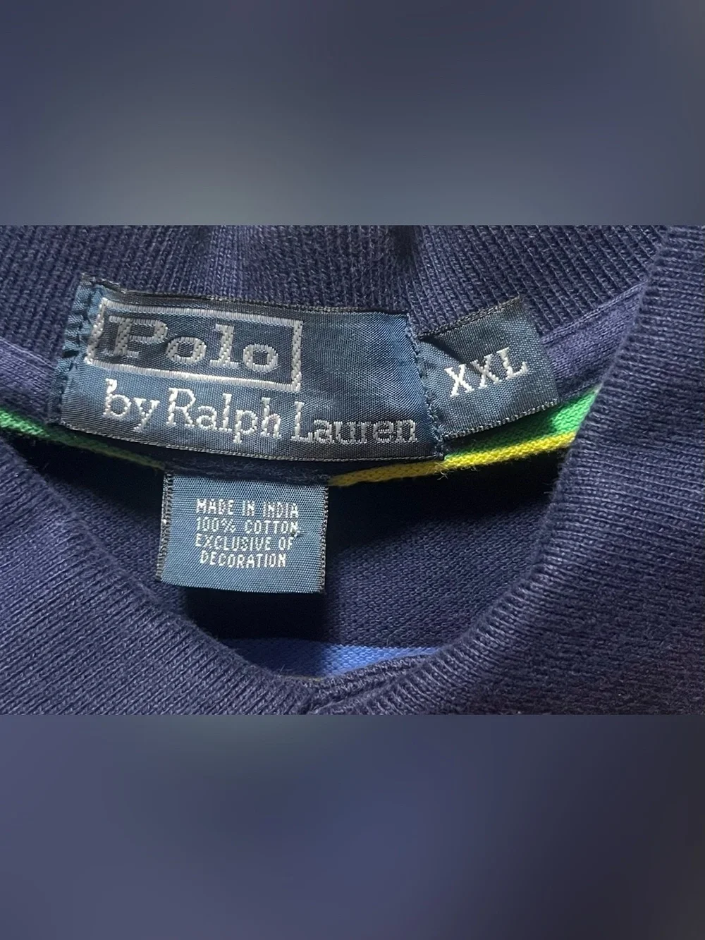 Vintage Polo Ralph Lauren Shirt Size XXL Rate Striped Pattern